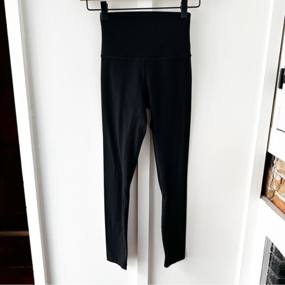 LULULEMON black Align Ribbed High-Rise Pant 25" - Picture 4 of 8